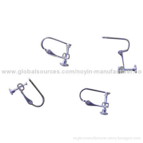 Earring hook with copper material, earring hook with silver color